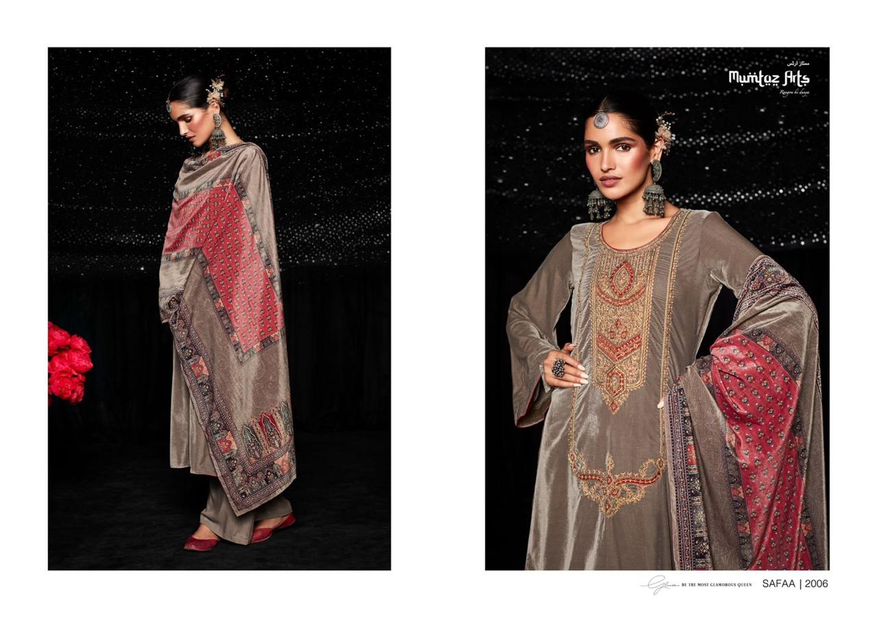 Mumtaz Safaa Velvet 1 Printed Fancy Exclusive Wear Designer Salwar Kameez Collection